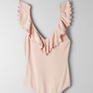 Aritzia Wilfred Danette Bodysuit in Light Pink